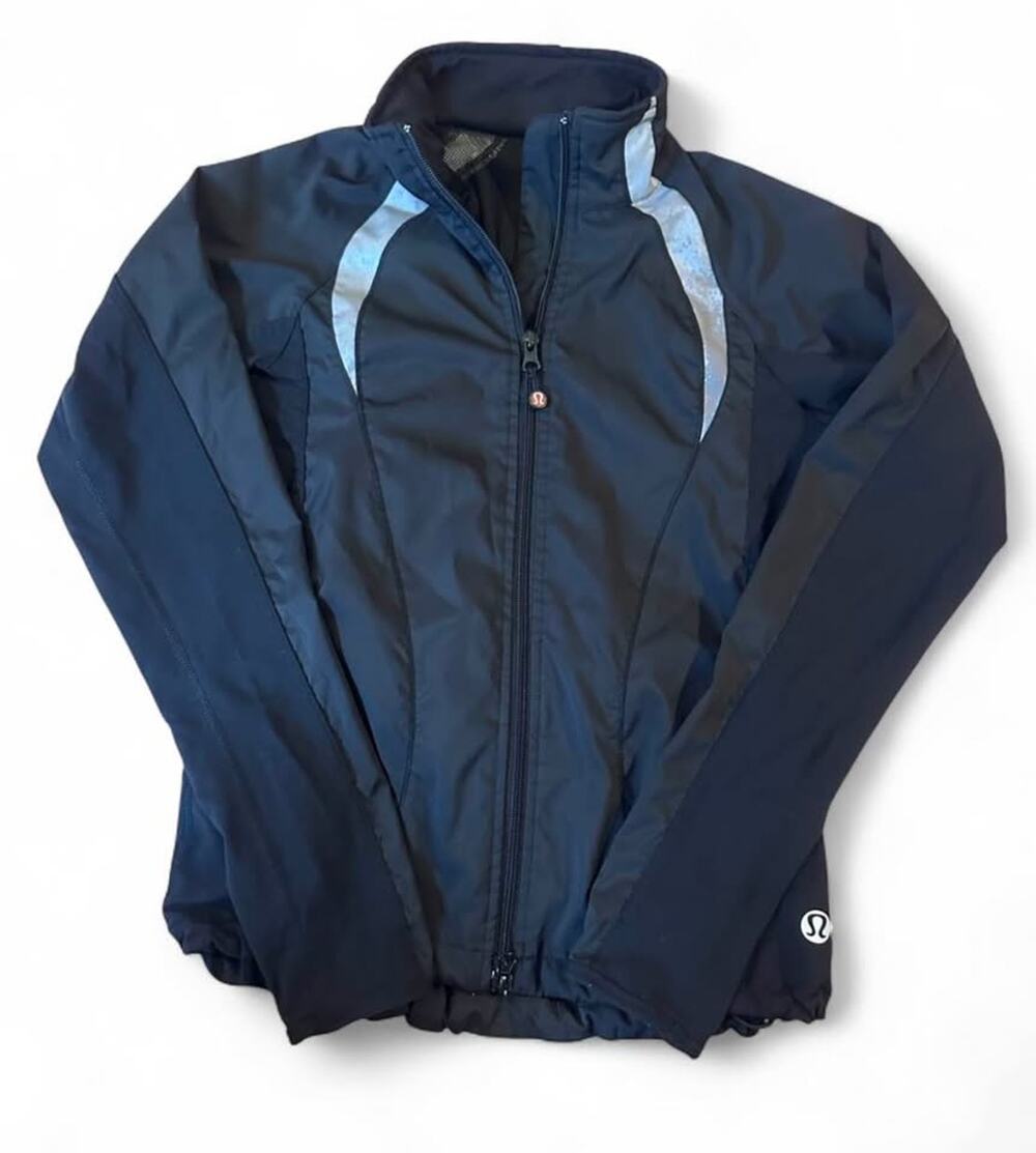 Vintage Lululemon 3M Scotchlite Reflective Cycling running Jacket Womens 4/XS